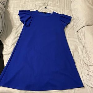 Blue t-shirt dress, formal